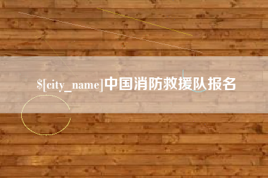海南中国消防救援队报名