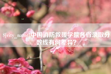 海南中国消防救援学院各省录取分数线有何差异？