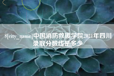 海南中国消防救援学院2021年四川录取分数线是多少