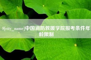 海南中国消防救援学院报考条件年龄限制