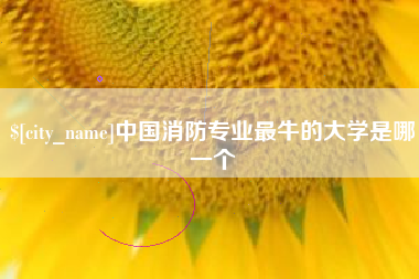 海南中国消防专业最牛的大学是哪一个