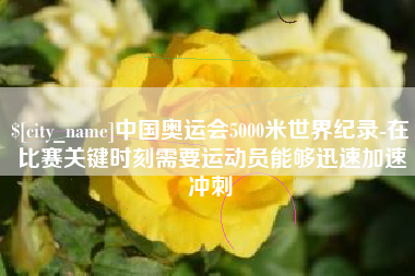 海南中国奥运会5000米世界纪录-在比赛关键时刻需要运动员能够迅速加速冲刺