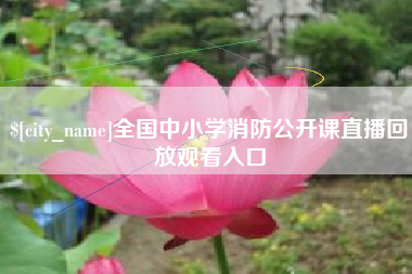 海南全国中小学消防公开课直播回放观看入口