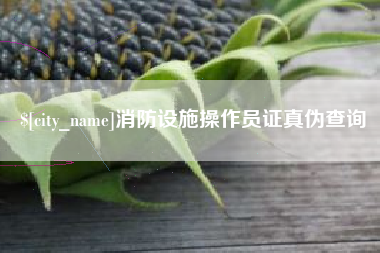 海南消防设施操作员证真伪查询
