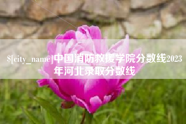 海南中国消防救援学院分数线2023年河北录取分数线