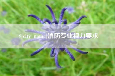 海南消防专业视力要求
