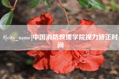 海南中国消防救援学院视力矫正时间