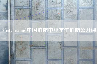 海南中国消防中小学生消防公开课