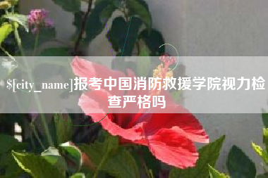 海南报考中国消防救援学院视力检查严格吗