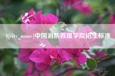 海南中国消防救援学院招生标准