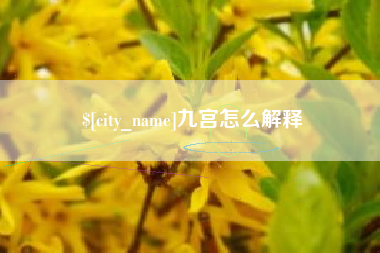 海南九宫怎么解释