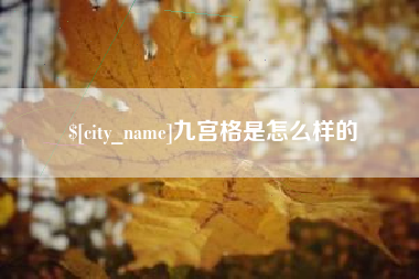 海南九宫格是怎么样的